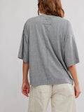 WTF Perfect Oversized Tee in Heather Grey