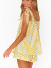 Britt Bow PJ Set in Limoncello Stripe Print