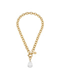 Gigi Toggle Necklace in Clear Quartz