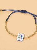 Mahj Charm Bracelet in Blue & Gold