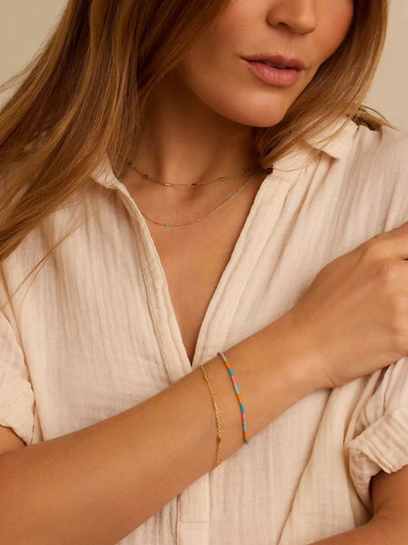 Gigi Stripe Adjustable Bracelet in Miami