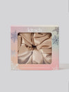 Holiday Cloud 9 Satin Pillow Scrunchie in Champagne