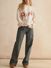 Paris, Please! Sweatshirt in Cream