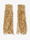 Marilyn Beaded Fringe Earrings in Gold