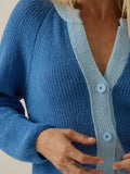 Truly Trimmed Cardigan in Blue