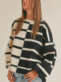 Yay! Stripes! Sweater in Black/Cream