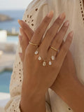 Cosette Dangle Circle Drop Ring