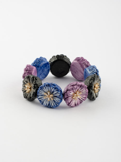 Aster Flowers Chunky Bracelet