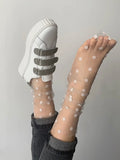 Estelle Polka Dot Sock in White