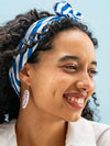 Danielle Ceramic Earring in Plaid Fish