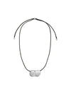 Pebble Necklace in Silver & Black