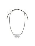 Pebble Necklace in Silver & Black