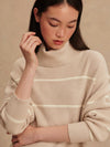 Hamish Stitch Knit Sweater in Silver Birch