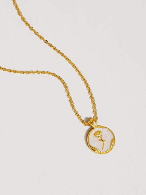 Mallory Rose Coin Pendant Necklace