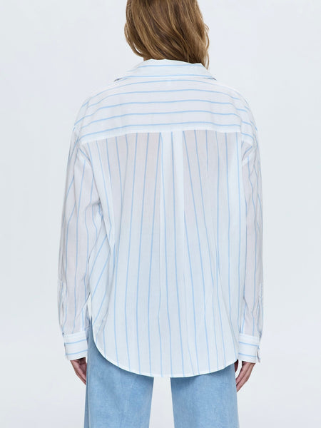 Samantha Top in Frost Blue Stripe