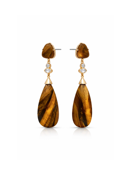 Tiger's Eye Solstice Drop Earrings