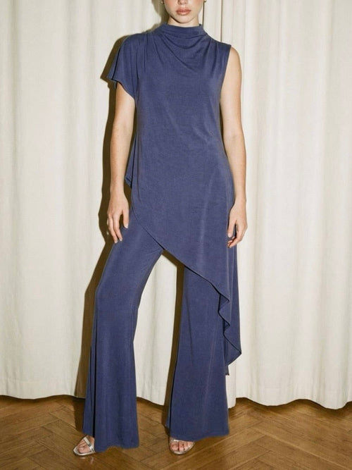 Easy Does It Draped Set in Blue