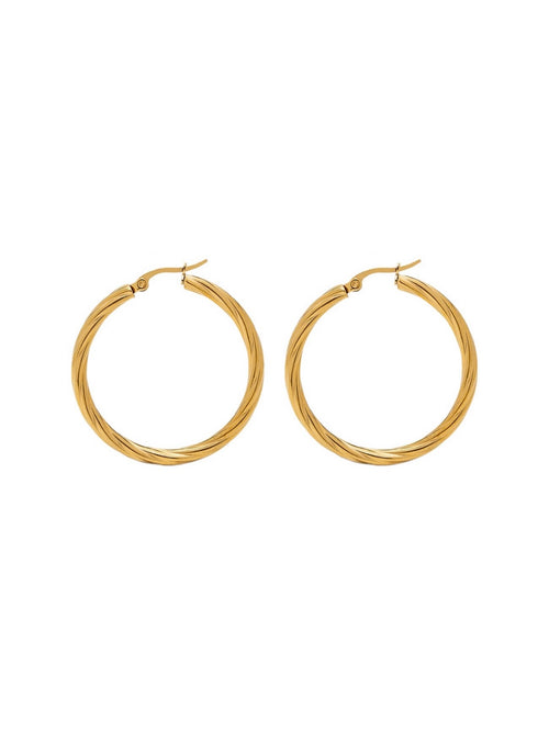 Tina Large Hoops in Gold