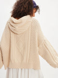 Explorer Cable Hoodie in Macadamia