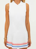 Bria Dress in Bright White Horizon