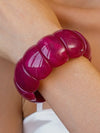 Acrylic Stretch Bracelet in Berry