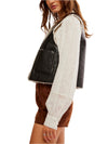 Travelers Leather Vest in Black/Cream