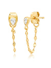 CZ Chain Dangle Earrings