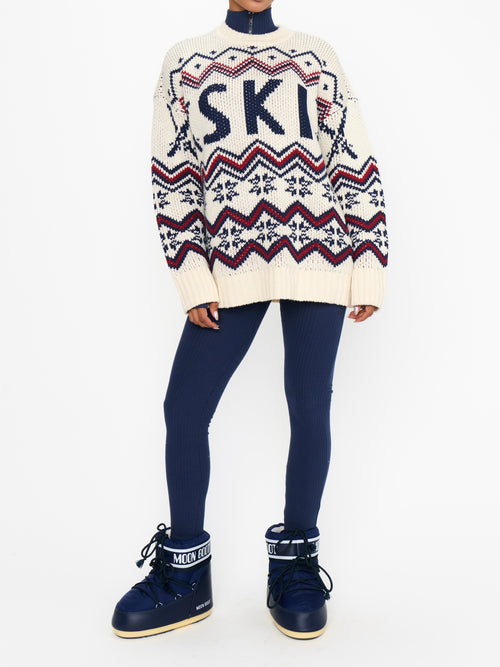 Ski In Sweater in Cream Ski Knit