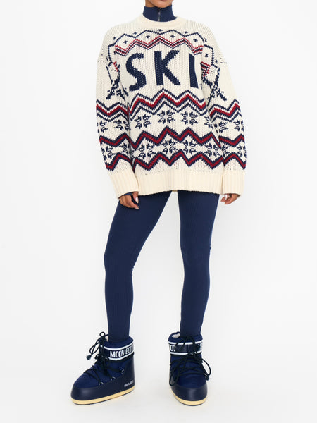 Ski In Sweater in Cream Ski Knit