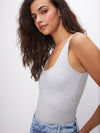 Super Stretch Modern Tank Body in Heather Grey