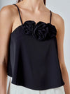 Smell The Roses Tank in Black