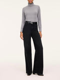 Cashknit Turtleneck Bodysuit in Lava Grey