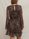 Paisley & Printed Dress in Black
