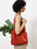 Carlina Woven Bag in Rouge