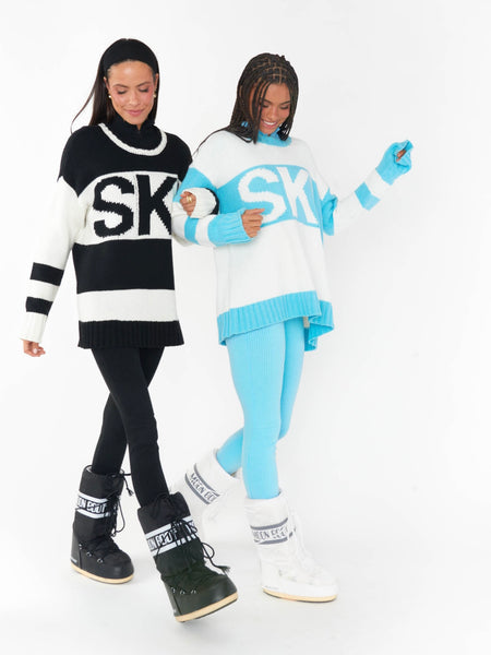 Ski In Sweater in Black Knit