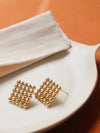 Therese Beaded Square Studs