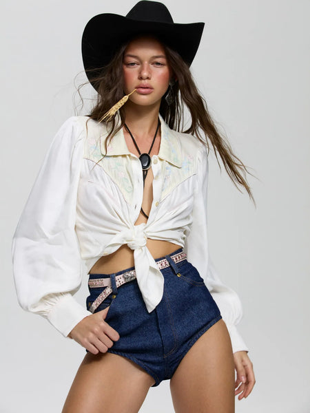 Debbie Button Up in Cream