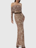 Thelma Dress in Taupe Animal