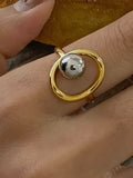 Sibylle Two Tone Round Ring