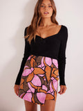 Lorna Mini Skirt in Abstract