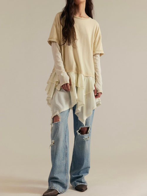 Tattered Love Tee in Summer Sand Combo