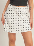 Do The Polka Mini Skirt in White
