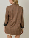 Quit Plaiding Games Blazer in Brown