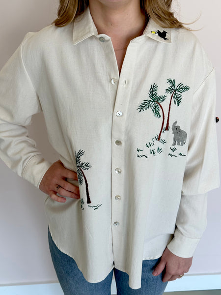 Hand Embroidered One Size Shirt