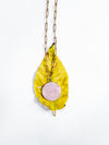 Repurposed Large Pink Tag Necklace