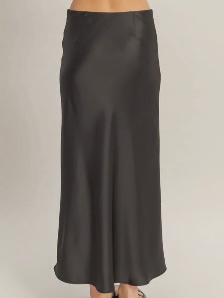 She's Cute Midi Skirt in Black