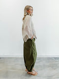 Wave Detail Knit Top in Beige