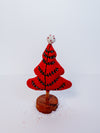 Felt Embroidered Tree in Red & Green