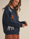 In the Doghouse Cardigan in Navy