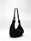 FP Roma Suede Tote in Black